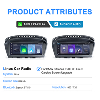 NaviHua Nouveau autoradio GPS avec écran tactile de 8,8 pouces, système Linux, Carplay, lecteur DVD pour BMW Série 3 E90 CIC 2008 2012