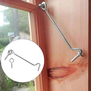 Crochet de fenêtre Hanweisong Y-140mm en acier au carbone, crochet de sécurité de style rétro pour porte et fenêtre, support fixe - Product Image 2