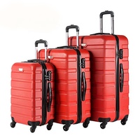 Ensembles de Bagages de Voyage Personnalisables à 360 Degrés avec Poignée Télescopique en Fer, 20/24/28 Pouces, Idéaux pour les Longues Vacances