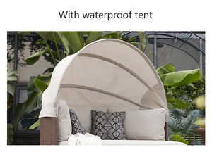 أثاث فاخر خارجي كرسي صالة حمام سباحة كرسي شمسي شاطئ مزدوج غطاء خارجي غطاء بالي سرير نهاري خارجي - Product Image 6