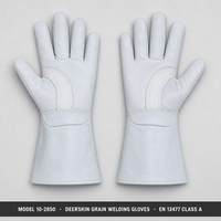 Gants de soudage professionnels en cuir de daim résistant à la chaleur, ignifuges, souples, à long manchon, avec coutures en Kevlar, pour soudage MIG/Stick, 37 cm