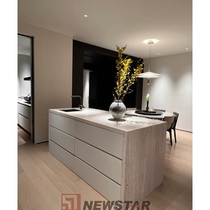 Newstar Customized Marble Slab Stone Kitchen Countertop Travertine Marble Island - Product Image 4