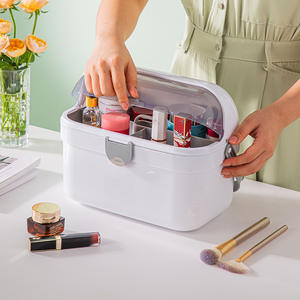 Portable Plastic Medicine <b>Storage</b> Box With Handle Multi-size For Home Use <b>Pill</b> Organizer <b>Case</b> With Clear Lid And Compartment - Product Image 2