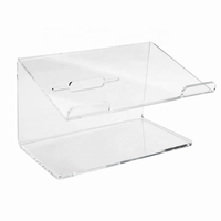 Support d'affichage moderne en acrylique transparent poli pour ordinateur portable
