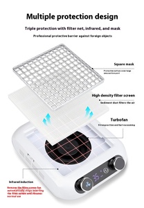 Drdomain קובץ מסמר מקדחה עם אבק אספן הציפורן אספן הטורבינה חלק מסמר אבק 2 ב 1 - Product Image 3