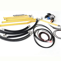 Kit de conduites hydrauliques pour marteau brise-roche de chargeuse-pelleteuse, compatible avec les excavatrices JCB3CX3DX4CX CAT420D CAT416, y compris les flexibles de conduite hydraulique