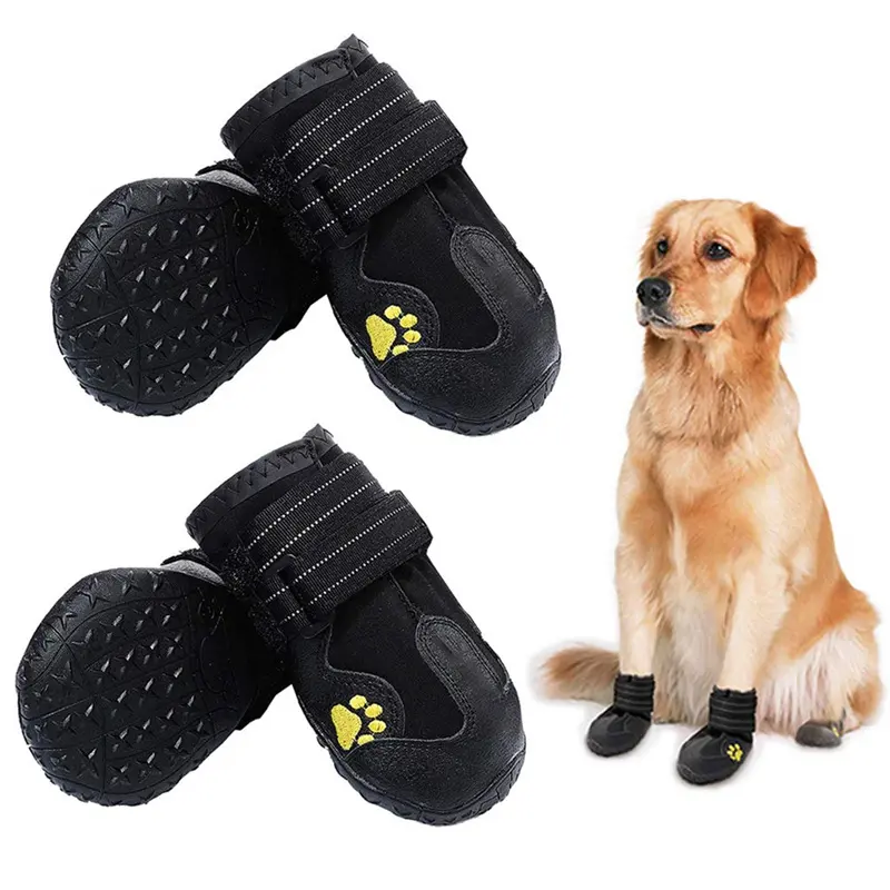 Sepatu bot lari luar ruangan untuk anjing, sepatu bot anjing sol Anti selip kasar sedang untuk anjing kucing