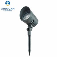 Lumière LED de sol à piquet pour extérieur, paysage et parc, en aluminium haute luminosité, personnalisable RGB RGBW, étanche IP65, blanc chaud, 3W-18W