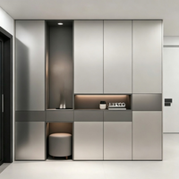 Meuble à chaussures autoportant moderne et minimaliste en mélamine, idéal pour hôpital, chambre, villa, entrée, taille personnalisable, grand format, facile à assembler