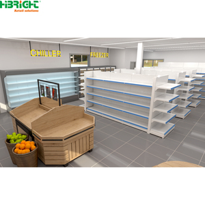 Estantes Modernos para Supermercados, Estante de Exhibición Montado en la Pared, Unidad de Estanterías para Tiendas de Abarrotes y Tiendas de Conveniencia - Product Image 4