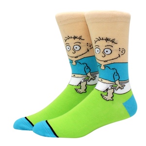 Chaussettes fantaisie drôles pour hommes en gros Personnages de logo personnalisé Chaussettes en coton Crew Anime Comics Fashion <span class=keywords><strong>Crazy</strong></span> Knitting Cartoon - Product Image 3