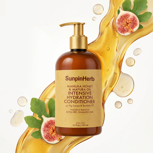Après-shampoing hydratant intensif au miel de Manuka pour cheveux très secs et abîmés avec beurre de karité et huile de Mafura, réparation hydratante en profondeur - Product Image 1