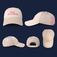 Casquette de baseball trucker à visière incurvée réglable, 6 panneaux, broderie 3D en relief, logo personnalisé, dos en maille, pour le sport et le golf
