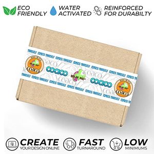 Custom Logo <strong>Printed</strong> Biodegradable White Gummed <strong>Self</strong>-<strong>Adhesive</strong> <strong>Paper</strong> Kraft Packing Tape With Acrylic <strong>Adhesive</strong> <strong>for</strong> Carton Sealing - Product Image 5