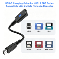 Câble de charge USB-C double mode pour séries 3DS, 2DS, DSi, charge uniquement, pas de transfert de données, compatible avec les câbles de charge USB-A vers USB-C