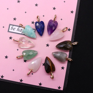 Gran oferta, colgante de anillo grande de ojo de Tigre, imagen en forma de corazón, piedra Natural, faceta, accesorios de joyería DIY, collar para mujer - Product Image 3