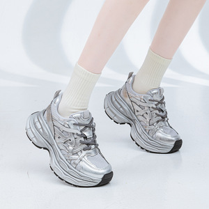 Baskets Chunky Rétro Tendance pour Femme à Semelle Épaisse, Style Dad Sneakers, Polyvalentes, Décontractées, Sportives, Chaussures de Course, Fabricant Personnalisé - Product Image 2