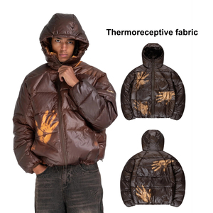 Nouvelles vestes matelassées thermochromiques épaisses et imperméables à l'hiver, chauffantes, réactives à la température, changeant de couleur - Product Image 1