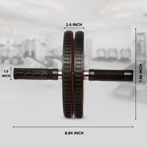 Equipo de Ejercicio Abdominal, Fortalecedor de Abdomen, Ruedas Dobles de PP y TPR, Acero Inoxidable, Duradero, Unisex - Product Image 2