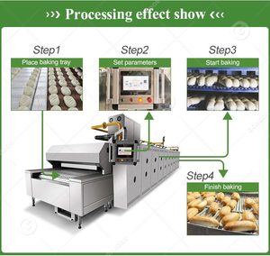 Horno de Túnel a Gas Premium, Horno de Cocción Continua, Línea de Producción de Pan Llave en Mano, Cinta Transportadora para Panadería, Fábrica de Galletas y Pizzas - Product Image 5