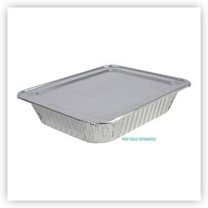 Tapa de aluminio de tamaño medio para bandejas de vapor profundas, 100/unidad, equipo de calentamiento y conservación - Product Image 6