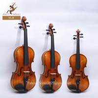 Violon fait main en gros 1/4 1/8 2/4 4/4 3/4 table en épicéa dos en érable flammé archet en ébène violon professionnel à vendre
