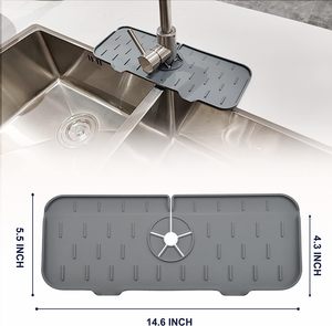 Tapis de protection anti-gouttes en silicone pour robinet de cuisine, pour évier - Product Image 1