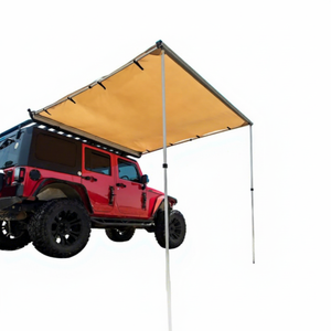 Auvent latéral de voiture, tente de toit, <span class=keywords><strong>camping</strong></span> en plein air, protection solaire pour <span class=keywords><strong>camping</strong></span>-car, imperméable 3000 mm, tissu Oxford vinyle 420D, 4 personnes, double - Product Image 4