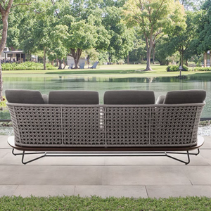 Fabricantes de muebles de mimbre Juego de sofás pequeños <span class=keywords><strong>Sofá</strong></span> de exterior Juego de comedor <span class=keywords><strong>Cheslong</strong></span> <span class=keywords><strong>Sofá</strong></span> de esquina de ratán para exteriores al aire libre - Product Image 2