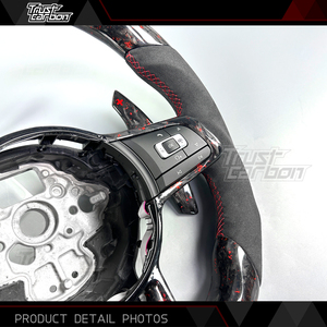 <span class=keywords><strong>Volante</strong></span> de Fibra de Carbono Personalizado de Alta Calidad para Volkswagen <span class=keywords><strong>Golf</strong></span> MK7 <span class=keywords><strong>GTI</strong></span> R Jetta GLI Tiguan Scirocco R 2015-2019 - Product Image 4