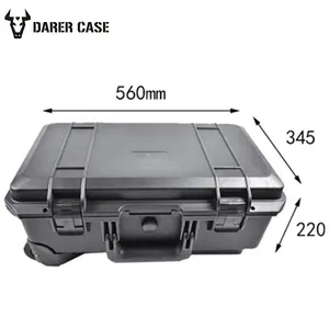 Groothandel droge doos zwart-560*345*220mm DPC111 plastic waterdichte camera droge doos/case met voorgesneden foam Voering insert