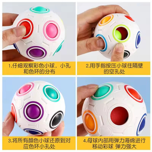 Cubo de 12 agujeros, juguete de rompecabezas versátil para la inteligencia, regla mágica de tres pasos para aliviar el estrés, tipo Fidget Cube - Product Image 4
