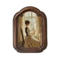 Cadre photo vertical en résine synthétique, imprimé en typographie, style européen vintage, fabriqué en Chine, étiquetable et suspendable, pour table