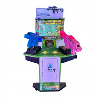 Machine d'arcade de tir haute intensité à deux joueurs, à monnayeur, avec jeux de tir 3-en-1 : Alien, Guerre du Vietnam, Maison Hantée
