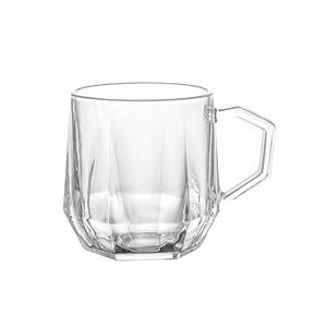 Manico di <span class=keywords><strong>diamante</strong></span> semplice esagono tazza di caffè domestico e tazza di acqua con accompagnamento bicchieri di vetro regalo all'ingrosso - Product Image 6