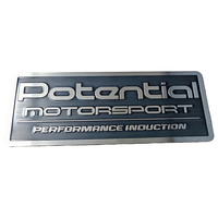 Plaque de nom en métal noir gravée sur mesure, plaque de nom en acier inoxydable embossée avec logo pour machine