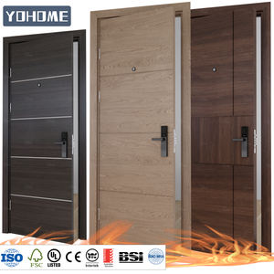 Porte coupe-feu en bois blanc FD60 de classe A, fabricant professionnel Yohome en Chine, pour hôtels et promoteurs immobiliers - Product Image 1