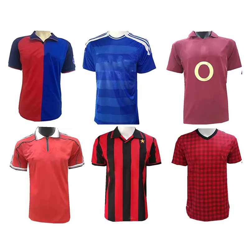 Wholesale Thailand Quality Custom Club Retro Football Jersey Shirt retro soccer jersey
