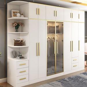 Tủ quần áo hiện đại Thiết kế mới tùy chỉnh kích thước đồ nội thất phần cứng kéo + tủ hàng đầu 4-6 cửa tủ quần áo - Product Image 2