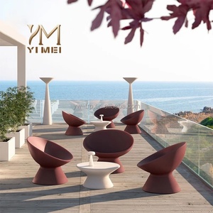 เก้าอี้เลานจ์ไฟเบอร์กลาสกลางแจ้งปรับแต่งได้ปรับแต่งได้โต๊ะกาแฟที่นั่งรูปวงรีลานรับประทานอาหารโรงแรมส่วนที่เหลือเฟอร์นิเจอร์รอ - Product Image 3