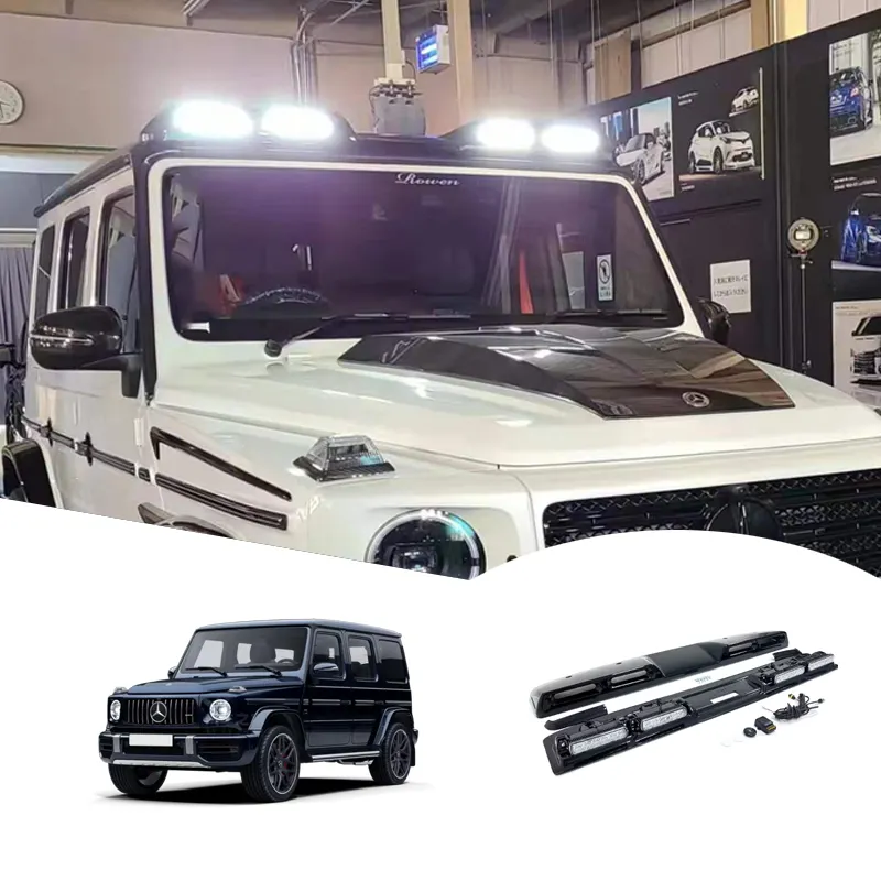 Hoge Intensiteit Amber Led Lightbar Low Profile Auto Dak Mounts Light Bar Voor Mercedes Bens G Klasse W464/Brazus