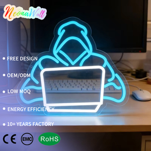 Letrero LED de Neón <span class=keywords><strong>con</strong></span> Temática de Hacker, Luz USB para Sala de <span class=keywords><strong>Juegos</strong></span>, Dormitorio, Cibercafé, Sala de Esports, Decoración de Pared para Hogar y Comercios - Product Image 1