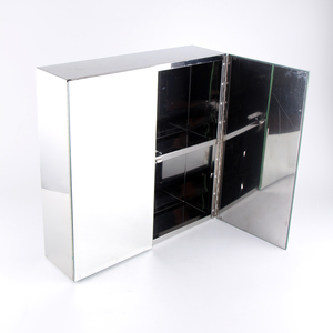 Armoire à <span class=keywords><strong>miroir</strong></span> en métal à double porte murale <span class=keywords><strong>de</strong></span> grande capacité pour <span class=keywords><strong>salle</strong></span> <span class=keywords><strong>de</strong></span> bain avec porte coulissante magnétique, boîte <span class=keywords><strong>de</strong></span> rangement pour <span class=keywords><strong>miroir</strong></span> - Product Image 2