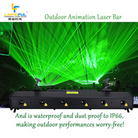 Projecteur de lumière laser d'animation à 6 têtes IP66 étanche DJ Disco éclairage de scène Bar Club Party Effect Light avec DMX 512