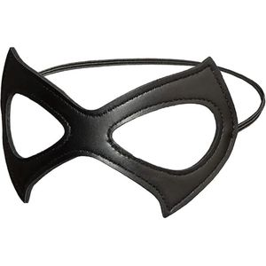 Cuero negro medio gato Eyemask mascarada Cosplay Halloween vestido de lujo maquillaje fiesta disfraz accesorio - Product Image 6