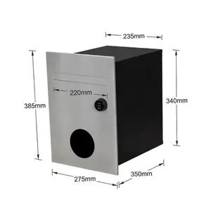 Outdoor Wall Mounted Mailbox Stainless Steel Mailbox Locking Key Mailbox Letter Modern Postbox