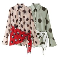 PB&ZA Femme 2026 Nouvelle Robe Chic Tendance à Pois Style Chemise Mini Décontractée Manches Longues Robes Féminines Vestidos Mujer