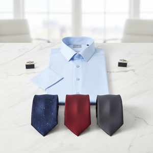 Chemise habillée homme à manches courtes, coupe ajustée, formelle, pour le bureau, infroissable, décontractée d'été, boutonnée, pour le travail - Product Image 6