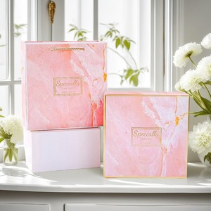 Caja de Regalo de Papel Vacía de Lujo, Cajas Rectangulares de Papel Impresas Personalizadas para Festivales y Bolsa de Mano con Asa para Cosméticos - Product Image 1