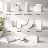 En stock, boîte en carton blanc de 3x3x3 à 15 cm, épaissie, rectangulaire, vide, pour emballage cadeau, personnalisable, vente en gros